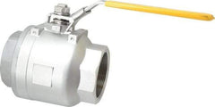 Legend Valve - 3" Pipe, Full Port, Stainless Steel Standard Ball Valve - 2 Piece, Inline - One Way Flow, FNPT x FNPT Ends, Locking Lever Handle, 1,000 WOG, 150 WSP - Apex Tool & Supply