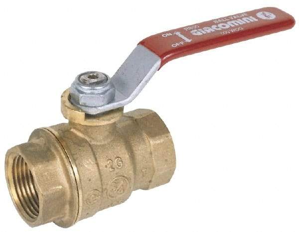 Legend Valve - 2-1/2" Pipe, Full Port, Stainless Steel Standard Ball Valve - 2 Piece, Inline - One Way Flow, FNPT x FNPT Ends, Locking Lever Handle, 1,000 WOG, 150 WSP - Apex Tool & Supply