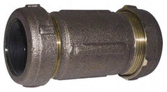 Legend Valve - 1-1/2" Pipe, Brass Compression Pipe Coupling - 125 psi WOG Rating - Apex Tool & Supply