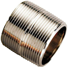 Made in USA - Schedule 40, 1-1/2" Diam x 11" Long Steel Black Pipe Nipple - Threaded - Apex Tool & Supply