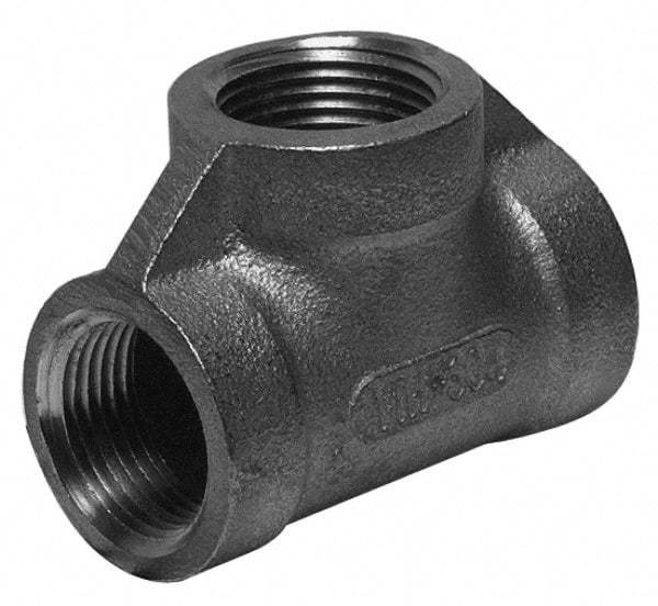 Merit Brass - 4" Grade 316 Stainless Steel Pipe Tee - FNPT x FNPT x FNPT End Connections, 150 psi - Apex Tool & Supply