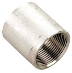 Value Collection - 1" Grade 304 Stainless Steel Pipe Coupling - FNPT x FNPT End Connections, 150 psi - Apex Tool & Supply