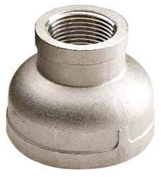 Value Collection - 1-1/2 x 1-1/4" Grade 304 Stainless Steel Pipe Reducer Coupling - FNPT x FNPT End Connections, 150 psi - Apex Tool & Supply