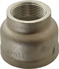 Merit Brass - 2 x 1-1/4" Grade 304 Stainless Steel Pipe Reducer Coupling - FNPT x FNPT End Connections, 150 psi - Apex Tool & Supply