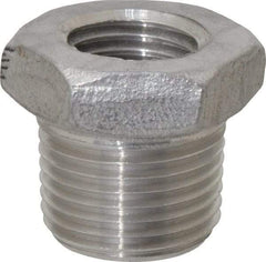 Value Collection - 3/8 x 1/4" Grade 304 Stainless Steel Pipe Hex Bushing - MNPT x FNPT End Connections, 150 psi - Apex Tool & Supply