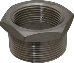 Value Collection - 1-1/2 x 1-1/4" Grade 304 Stainless Steel Pipe Hex Bushing - MNPT x FNPT End Connections, 150 psi - Apex Tool & Supply