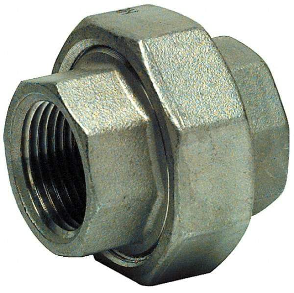 Merit Brass - 3" Grade 316 Stainless Steel Pipe Union - FNPT x FNPT End Connections, 150 psi - Apex Tool & Supply