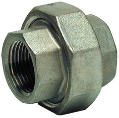 Merit Brass - 3" Grade 316 Stainless Steel Pipe Union - FNPT x FNPT End Connections, 150 psi - Apex Tool & Supply