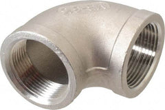 Merit Brass - 1-1/4" Grade 316 Stainless Steel Pipe 90° Elbow - FNPT x FNPT End Connections, 150 psi - Apex Tool & Supply