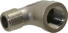 Merit Brass - 3/8" Grade 316 Stainless Steel Pipe 90° Street Elbow - FNPT x MNPT End Connections, 150 psi - Apex Tool & Supply