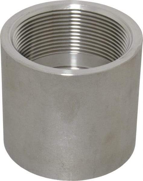 Merit Brass - 2" Grade 316 Stainless Steel Pipe Coupling - FNPT x FNPT End Connections, 150 psi - Apex Tool & Supply