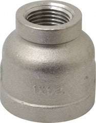Merit Brass - 1 x 1/2" Grade 316 Stainless Steel Pipe Reducer Coupling - FNPT x FNPT End Connections, 150 psi - Apex Tool & Supply