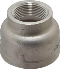 Merit Brass - 2 x 1-1/4" Grade 316 Stainless Steel Pipe Reducer Coupling - FNPT x FNPT End Connections, 150 psi - Apex Tool & Supply