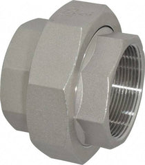 Merit Brass - 2" Grade 316 Stainless Steel Pipe Union - FNPT x FNPT End Connections, 150 psi - Apex Tool & Supply