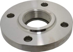 Merit Brass - 2-1/2" Pipe, 7" OD, Stainless Steel, Threaded Pipe Flange - 5-1/2" Across Bolt Hole Centers, 3/4" Bolt Hole, 150 psi, Grades 316 & 316L - Apex Tool & Supply