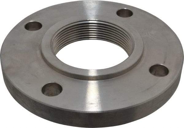 Value Collection - 3" Pipe, 7-1/2" OD, Stainless Steel, Threaded Pipe Flange - 6" Across Bolt Hole Centers, 3/4" Bolt Hole, 150 psi, Grades 316 & 316L - Apex Tool & Supply