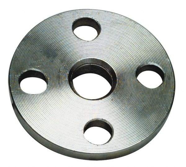 Merit Brass - 4" Pipe, 9" OD, Stainless Steel, Threaded Pipe Flange - 7-1/2" Across Bolt Hole Centers, 3/4" Bolt Hole, 150 psi, Grade 304 - Apex Tool & Supply