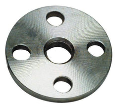 Merit Brass - 1-1/4" Pipe, 4-5/8" OD, Stainless Steel, Threaded Pipe Flange - 3-1/2" Across Bolt Hole Centers, 5/8" Bolt Hole, 150 psi, Grade 316 - Apex Tool & Supply