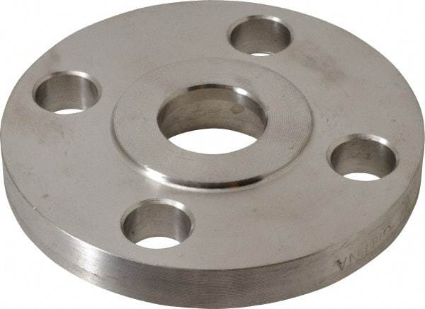 Merit Brass - 1" Pipe, 4-1/4" OD, Stainless Steel, Socket Weld Pipe Flange - 3-1/8" Across Bolt Hole Centers, 5/8" Bolt Hole, 150 psi, Grades 316 & 316L - Apex Tool & Supply