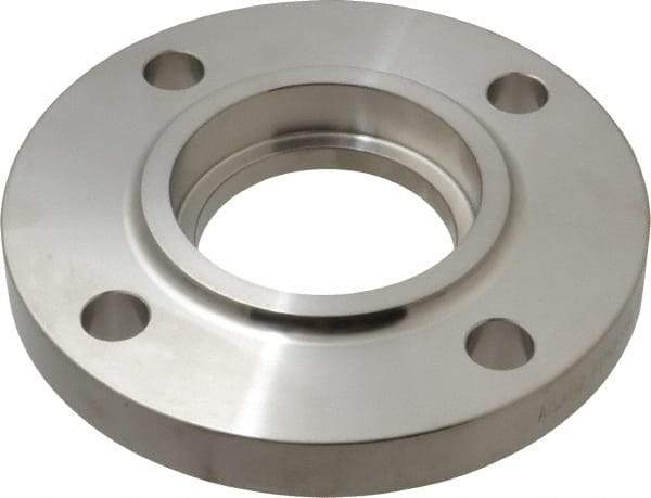 Merit Brass - 3" Pipe, 7-1/2" OD, Stainless Steel, Socket Weld Pipe Flange - 6" Across Bolt Hole Centers, 3/4" Bolt Hole, 150 psi, Grades 316 & 316L - Apex Tool & Supply