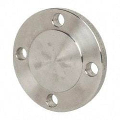 Value Collection - 2" Pipe, 6" OD, Stainless Steel, Blind Pipe Flange - 4-3/4" Across Bolt Hole Centers, 3/4" Bolt Hole, 150 psi, Grades 316 & 316L - Apex Tool & Supply
