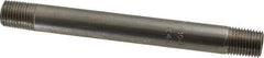Merit Brass - Schedule 40, 1/4" Pipe x 5" Long, Grade 304/304L Stainless Steel Pipe Nipple - Welded & Threaded - Apex Tool & Supply