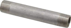 Merit Brass - Schedule 40, 3/4" Pipe x 5-1/2" Long, Grade 304/304L Stainless Steel Pipe Nipple - Welded & Threaded - Apex Tool & Supply
