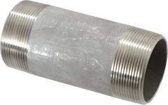 Merit Brass - Schedule 40, 2" Pipe x 5" Long, Grade 304/304L Stainless Steel Pipe Nipple - Welded & Threaded - Apex Tool & Supply