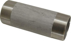 Merit Brass - Schedule 40, 2" Pipe x 6" Long, Grade 304/304L Stainless Steel Pipe Nipple - Welded & Threaded - Apex Tool & Supply