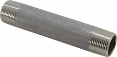 Merit Brass - Schedule 40, 3/4" Pipe x 5" Long, Grade 316/316L Stainless Steel Pipe Nipple - Welded & Threaded - Apex Tool & Supply