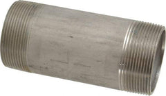 Merit Brass - Schedule 40, 2" Pipe x 5" Long, Grade 316/316L Stainless Steel Pipe Nipple - Welded & Threaded - Apex Tool & Supply