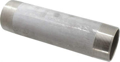 Merit Brass - Schedule 40, 3" Pipe x 12" Long, Grade 316/316L Stainless Steel Pipe Nipple - Welded & Threaded - Apex Tool & Supply