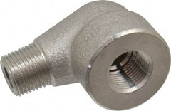 Merit Brass - 3/8" Grade 316/316L Stainless Steel Pipe 90° Street Elbow - FNPT x MNPT End Connections, 3,000 psi - Apex Tool & Supply