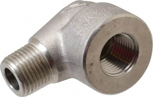 Value Collection - 1/2" Grade 316/316L Stainless Steel Pipe 90° Street Elbow - FNPT x MNPT End Connections, 3,000 psi - Apex Tool & Supply