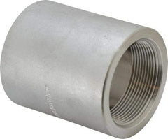 Merit Brass - 2" Grade 316/316L Stainless Steel Pipe Coupling - FNPT x FNPT End Connections, 3,000 psi - Apex Tool & Supply