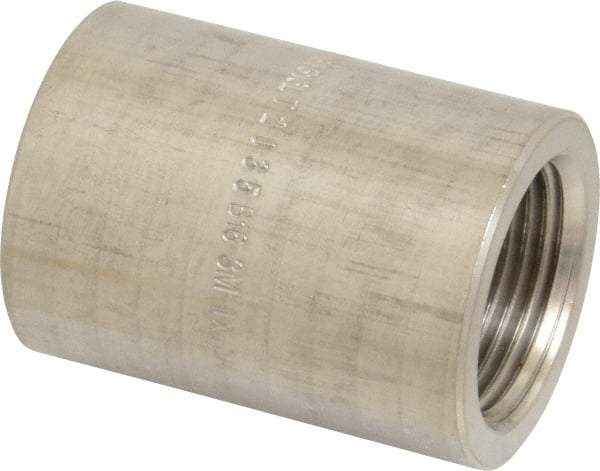 Merit Brass - 1 x 3/4" Grade 316/316L Stainless Steel Pipe Reducer Coupling - FNPT x FNPT End Connections, 3,000 psi - Apex Tool & Supply