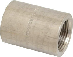 Merit Brass - 1 x 3/4" Grade 316/316L Stainless Steel Pipe Reducer Coupling - FNPT x FNPT End Connections, 3,000 psi - Apex Tool & Supply