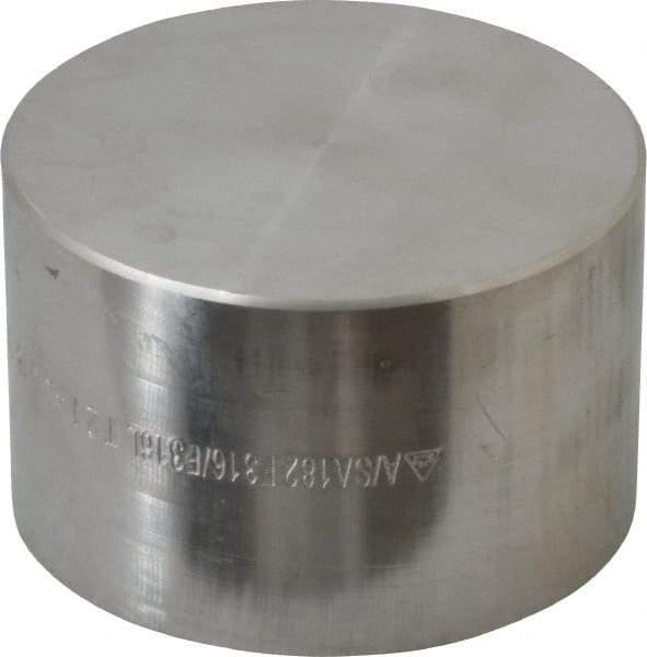 Merit Brass - 2" Grade 316/316L Stainless Steel Pipe End Cap - FNPT End Connections, 3,000 psi - Apex Tool & Supply