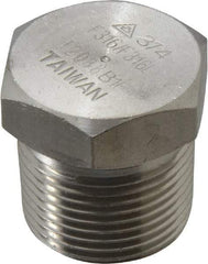 Merit Brass - 3/4" Grade 316/316L Stainless Steel Pipe Hex Head Plug - MNPT End Connections, 3,000 psi - Apex Tool & Supply