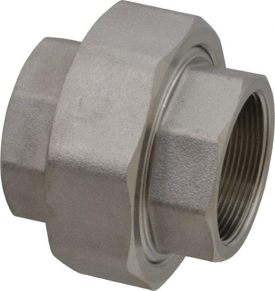 Merit Brass - 2" Grade 316/316L Stainless Steel Pipe Union - FNPT x FNPT End Connections, 3,000 psi - Apex Tool & Supply