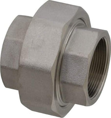 Merit Brass - 2" Grade 316/316L Stainless Steel Pipe Union - FNPT x FNPT End Connections, 3,000 psi - Apex Tool & Supply