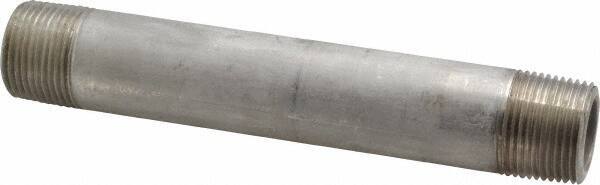 Merit Brass - Schedule 80, 3/4" Pipe x 6" Long, Grade 316/316L Stainless Steel Pipe Nipple - Seamless & Threaded - Apex Tool & Supply