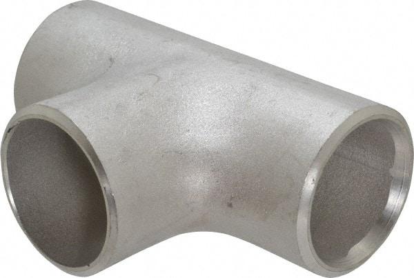 Merit Brass - 1-1/2" Grade 316L Stainless Steel Pipe Tee - Butt Weld x Butt Weld x Butt Weld End Connections - Apex Tool & Supply
