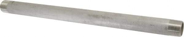 Merit Brass - Schedule 40, 1" Pipe x 18" Long, Grade 304/304L Stainless Steel Pipe Nipple - Welded & Threaded - Apex Tool & Supply