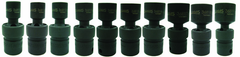 10 Piece - 3/8" Drive - Universal 6 Point Impact Socket Set on Clip Rail Metric - Apex Tool & Supply