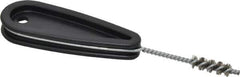 Schaefer Brush - 9/32 Inch Actual Brush Diameter, 1/8 Inch Inside Diameter, Carbon Steel, Plumbing, Hand Fitting and Cleaning Brush - Solid Plastic Hand Fitting Handle with Hole - Apex Tool & Supply