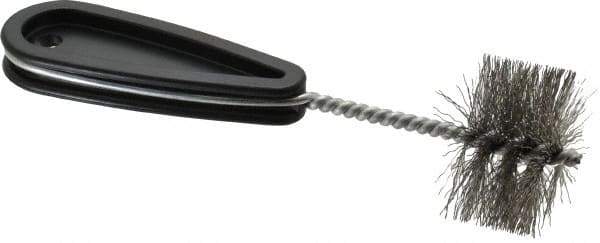 Schaefer Brush - 1-3/4 Inch Actual Brush Diameter, 1-1/2 Inch Inside Diameter, Carbon Steel, Plumbing, Hand Fitting and Cleaning Brush - Solid Plastic Hand Fitting Handle with Hole - Apex Tool & Supply