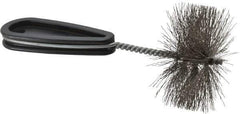 Schaefer Brush - 2-3/4 Inch Actual Brush Diameter, 2-1/2 Inch Inside Diameter, Carbon Steel, Plumbing, Hand Fitting and Cleaning Brush - Solid Plastic Hand Fitting Handle with Hole - Apex Tool & Supply
