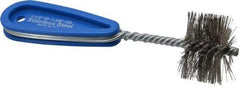 Schaefer Brush - 1-3/4 Inch Actual Brush Diameter, Stainless Steel, Refrigeration, Hand Fitting and Cleaning Brush - 1-5/8 Refrigeration Outside Diameter, Solid Plastic Hand Fitting Handle with Hole - Apex Tool & Supply