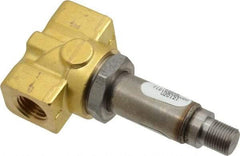 Parker - 1/4" Port, Brass Solenoid Valve - Closed, FKM Seal - Apex Tool & Supply
